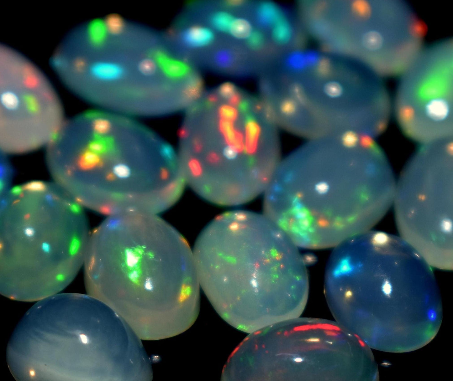 AAA+ Grade Cabochon, Flat Back Oval Cabochon, Fire Opal Cabochon Gemstone, 1000 Carat, Mix Size Opal, For Jewelry Making, Gift For Her,