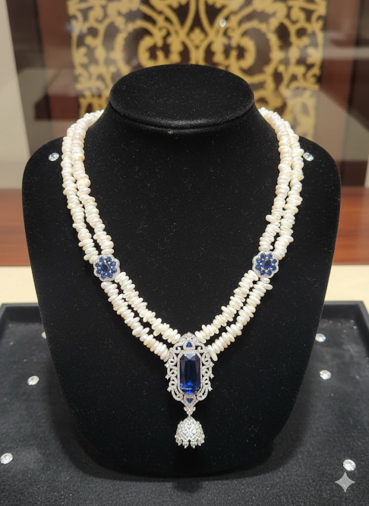 Pearl & Fancy Pendant Necklace – Elegant Gemstone Jewelry Online