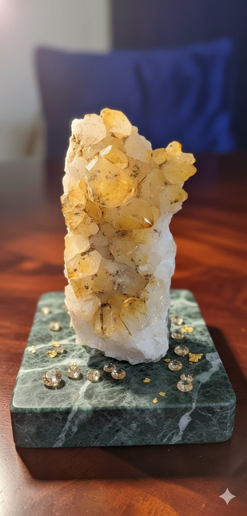 Natural Citrine Cluster – 177 Grams | Genuine Citrine Gemstone