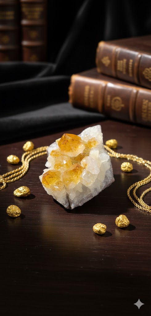 Natural Citrine Cluster – 115 Grams | Genuine Citrine Gemstone