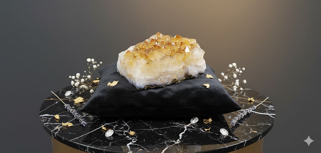 Natural Citrine Cluster – 187 Grams | Genuine Citrine Gemstone